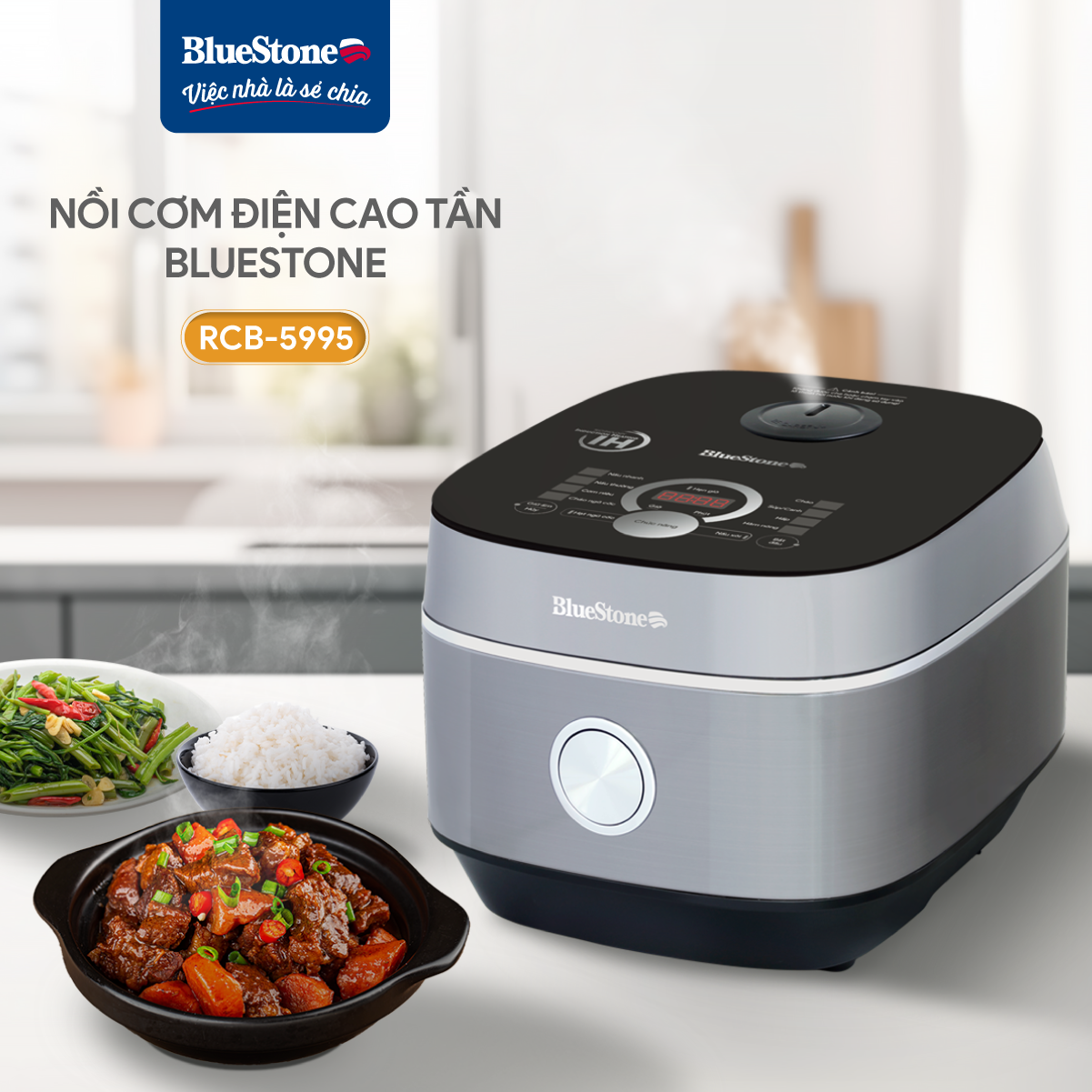 Nồi Cơm Điện Cao Tần BlueStone RCB-5995 1.5 Lít 1200W
