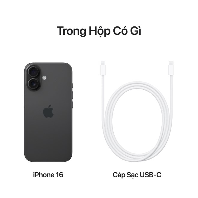 Điện Thoại iPhone 16 128GB Đen Chính Hãng VNA