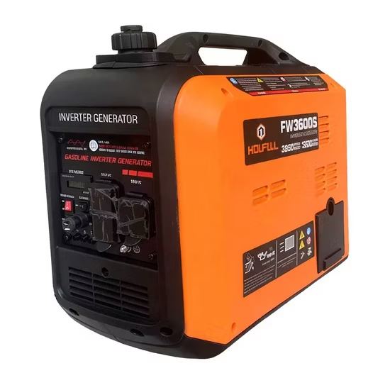 Máy phát điện xăng biến tần công suất lớn, hoạt động êm ái, một pha, 3 kW (3.5 kW), 3 kVA, 3000W, làm mát bằng không khí