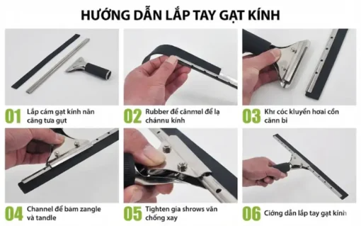 Bộ gạt kính ChaoBao 35cm, có thể nối dài, dụng cụ lau kính cao cấp