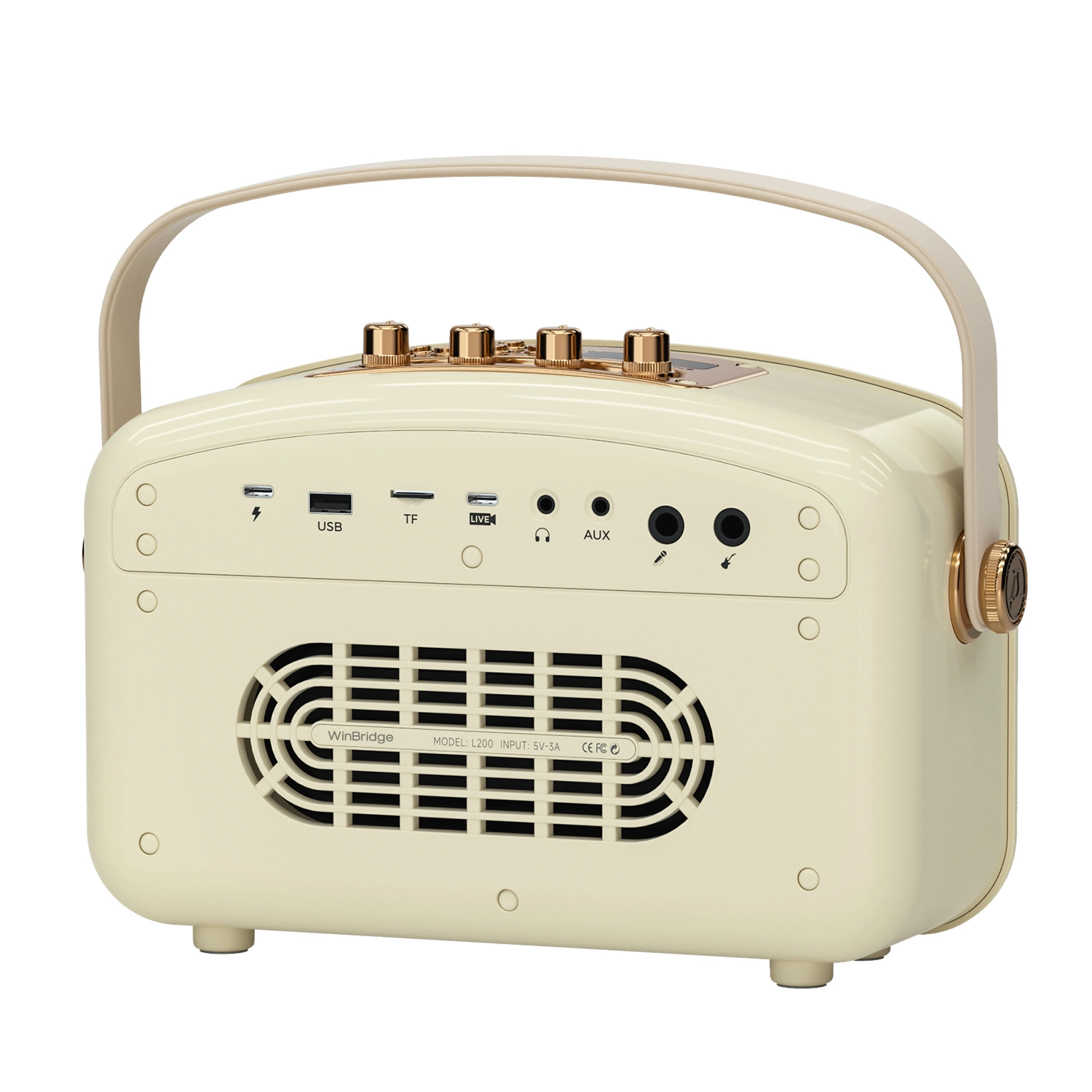Loa Karaoke WinBridge L200 | 60W | 2 Micro UHF | Bluetooth ảnh 3
