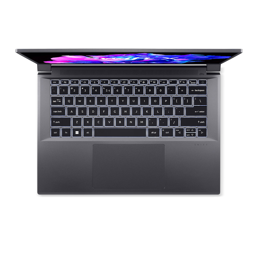 Laptop Acer Swift X 14 SFX14-71G-78SY NX.KEVSV.006 (Thông số: Intel Core i7-13700H |Ram 32GB |SSD 1TB | RTX 4050 6GB GDDR6 | 14.5 inch 2.8K OLED | Win 11 | Steel Gray)