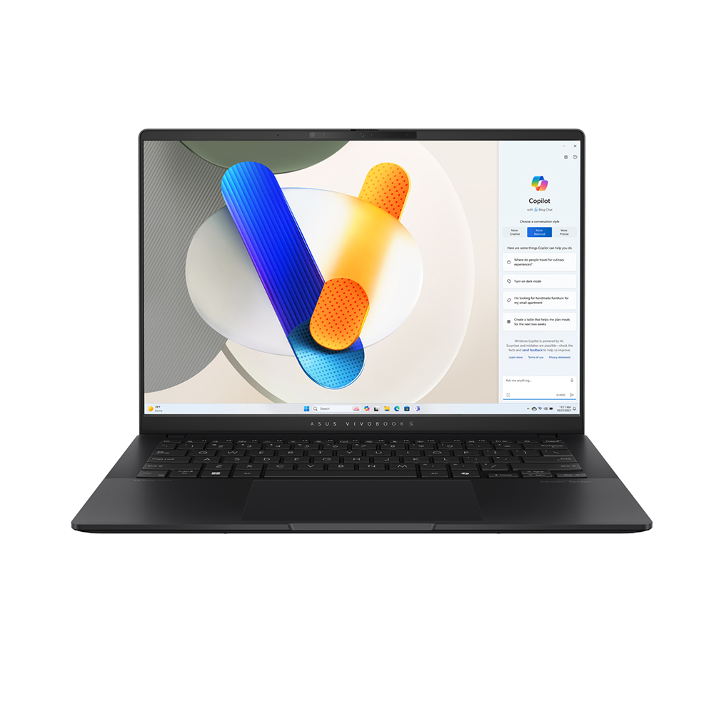 Laptop ASUS Vivobook S 14 OLED S5406SA-PP168WS (Intel Core Ultra 5 226V |Ram 16GB |SSD 512GB | Intel Arc | 14 inch 3K OLED | Win 11 | Office |Màu Đen)