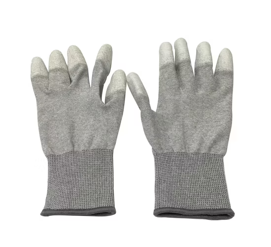 Găng tay lao động phòng sạch bằng nylon phủ PU ở lòng bàn tay
