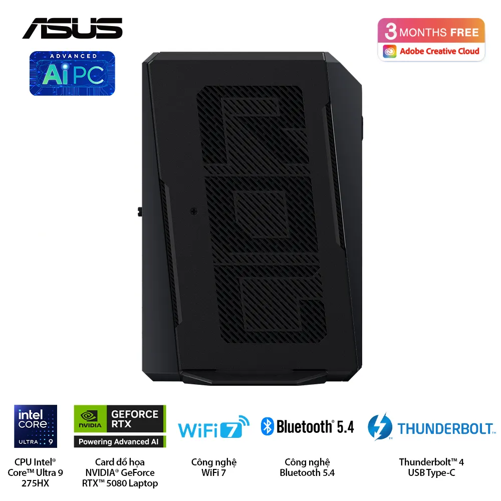 Bộ PC ASUS NUC RNUC15JNK9X489A4 (Intel Core Ultra 9 Processor 275HX/32GB (2x16GB) DDR5-6400/1TB Gen4 NVMe/Wifi7/RTX 5070/Win11H)