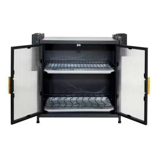 Tủ đựng đồ nhà bếp cỡ lớn hiện đại với các ngăn kệ nhiều tầng có thể điều chỉnh