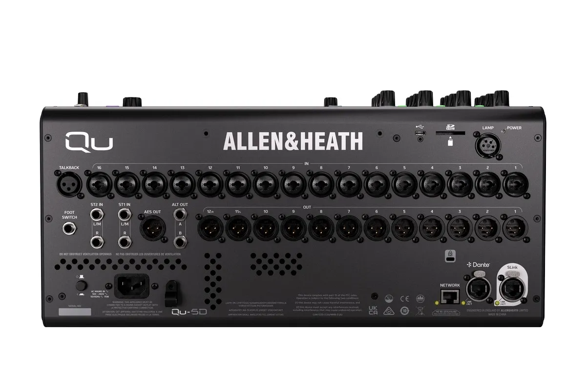 Mixer Allen & Heath Qu-5D (Digital, 36 kênh, Cổng Slink )