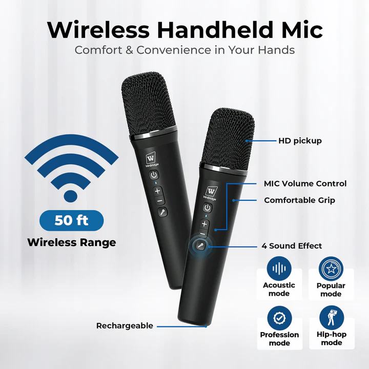 WinBridge S100 Pro 70W | Máy trợ giảng & loa PA di động | 2 micro không dây ảnh 2