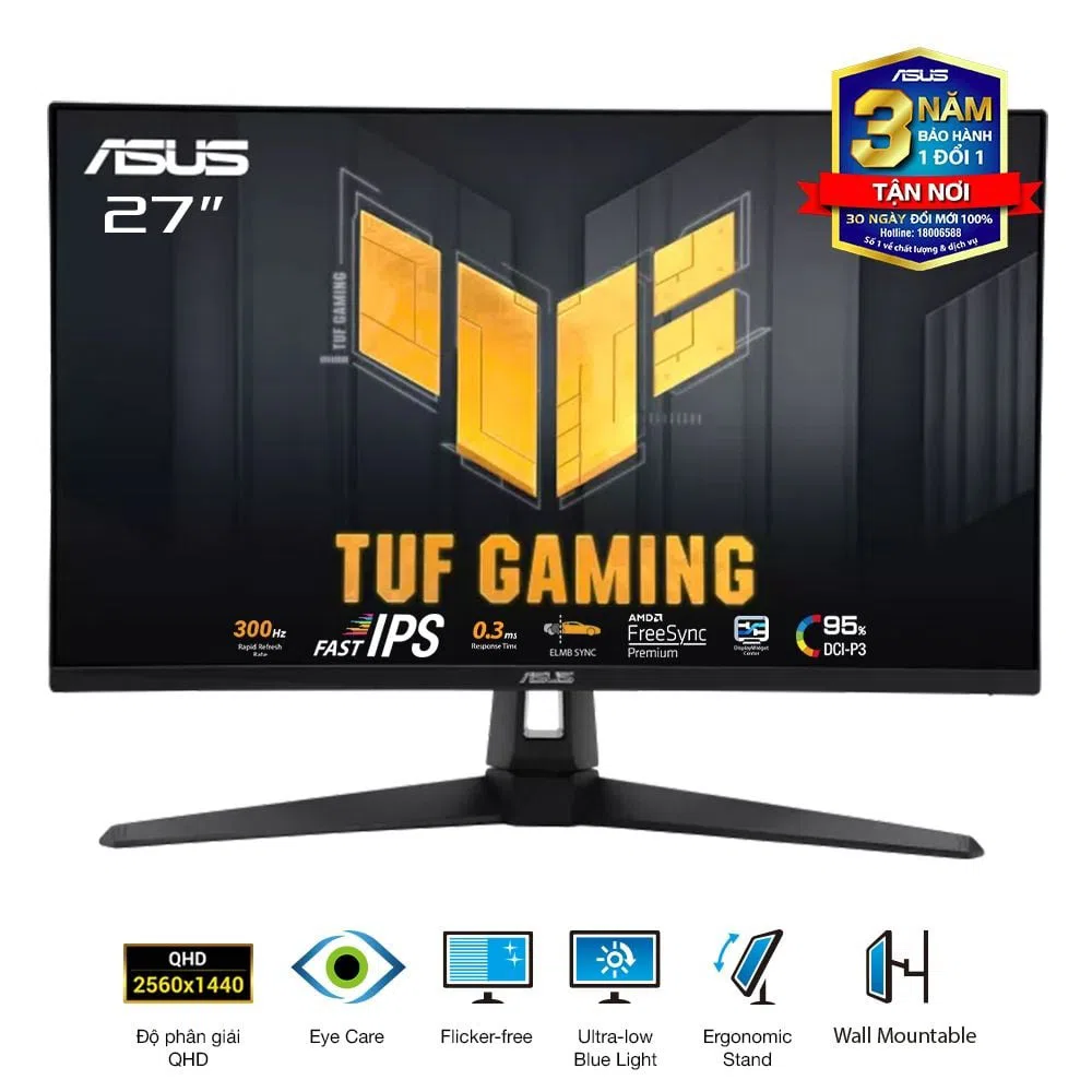 Màn hình máy tính Asus TUF GAMING VG27AQM5A ( 27 inch - 2K - IPS - 300Hz - Speaker)