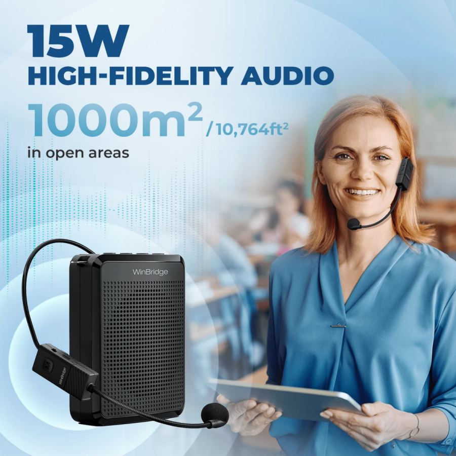 Máy trợ giảng WinBridge WB008U Voice Amplifier | UHF Wireless ảnh 4
