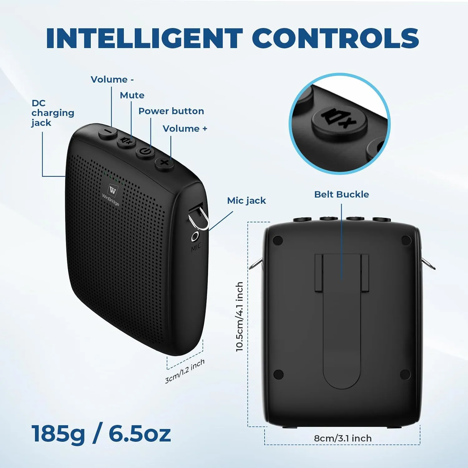 Loa trợ giảng WinBridge WB009 Mic không dây 2.4G ảnh 3