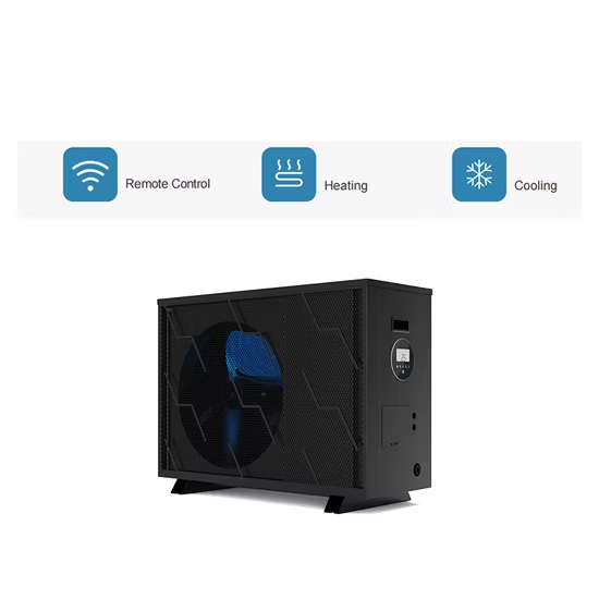 Máy bơm nhiệt biến tần 13kW sử dụng môi chất lạnh R32 cho bể bơi và phòng xông hơi, vỏ kim loại