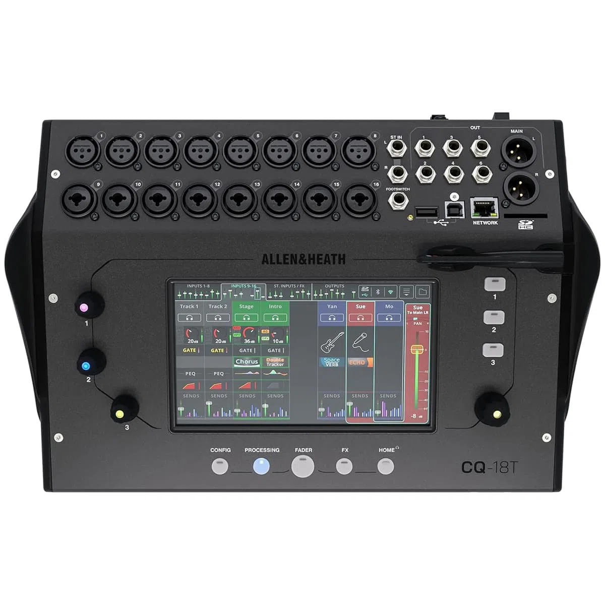 Bàn Mixer Allen & Heath CQ-18T (Digital, 16 kênh, Bluetooth, Wifi, USB)