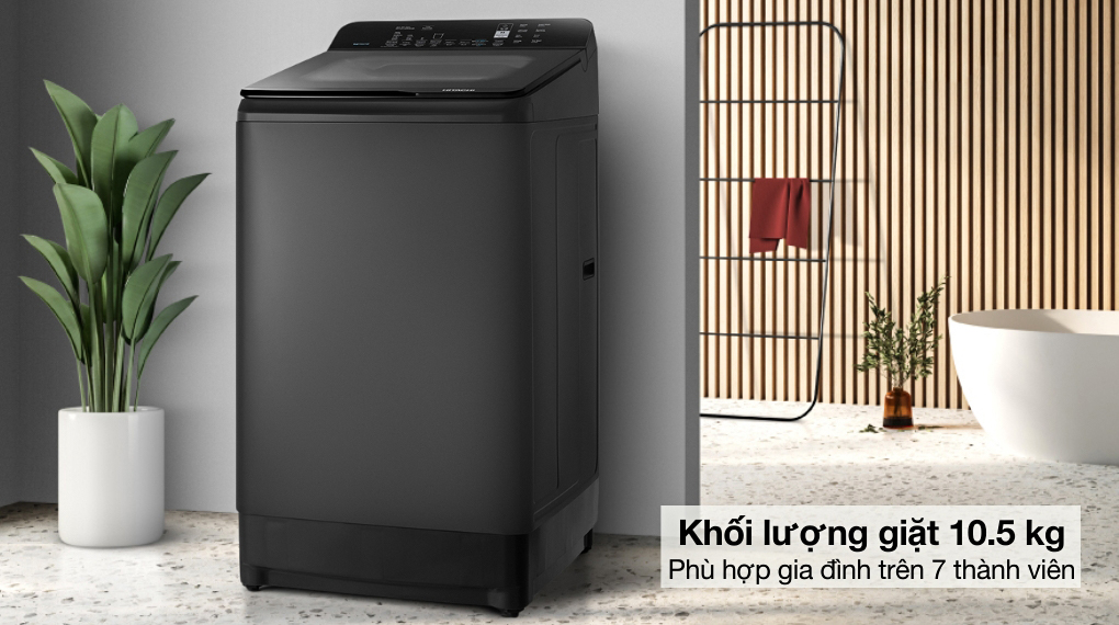 Máy giặt Hitachi Inverter 10.5 kg LTL H0MVW0T GG