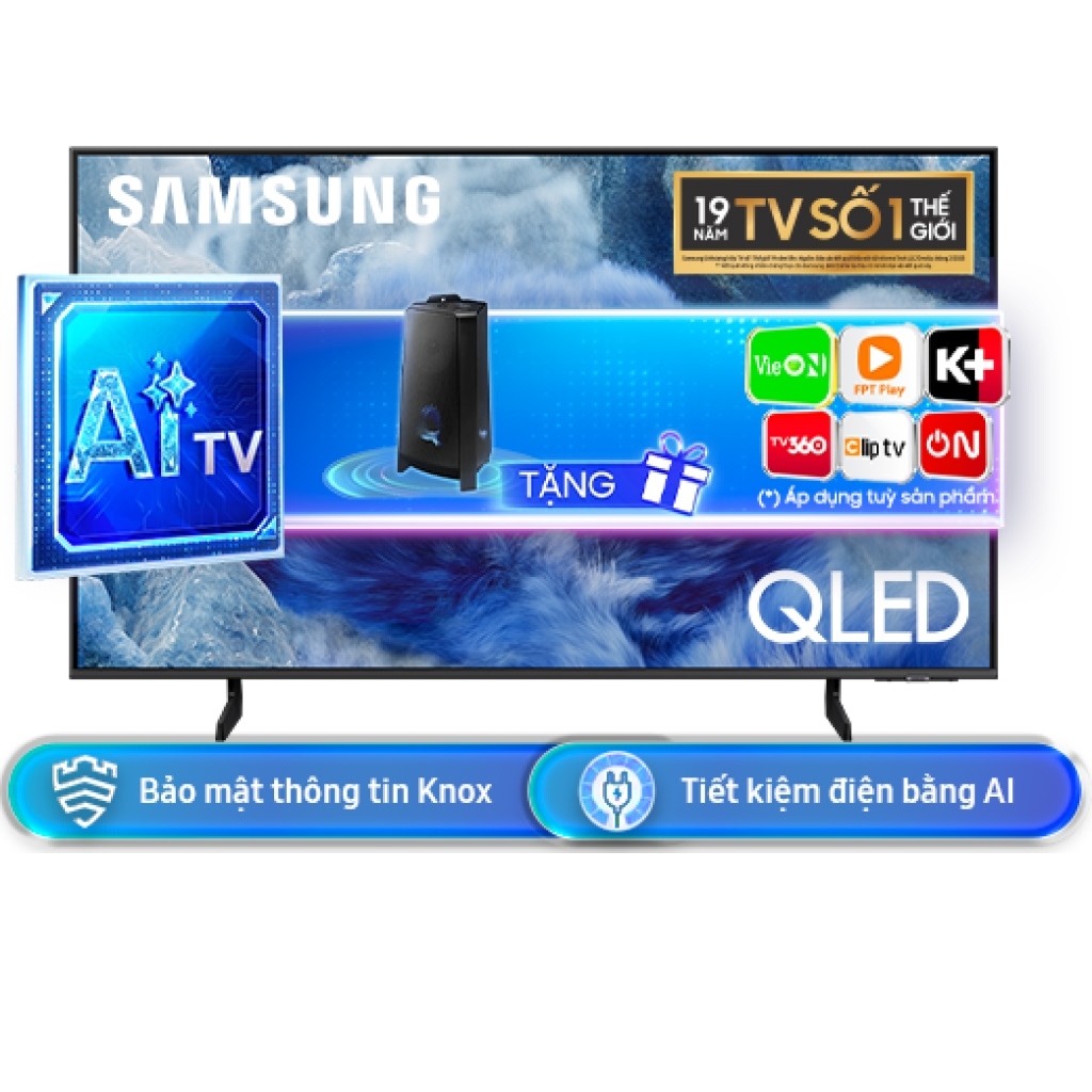 Smart Tivi QLED samsung 4K 65 inch QA65Q8FAAKXXV Đen