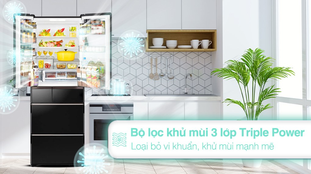 Tủ lạnh Hitachi Inverter 615 lít Multi Door R-WX620KV