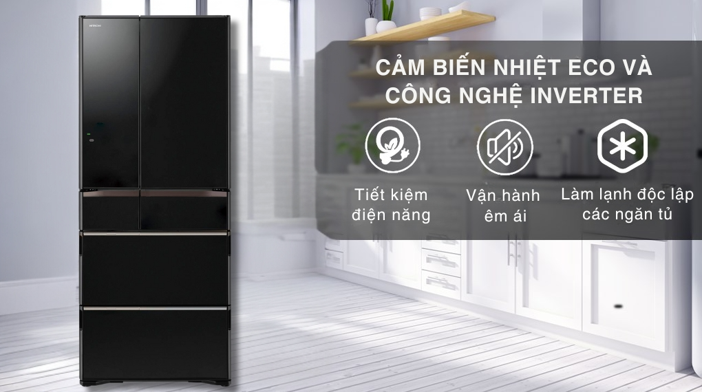 Tủ lạnh Hitachi Inverter 617 lít Multi Door R-HW620RV XK