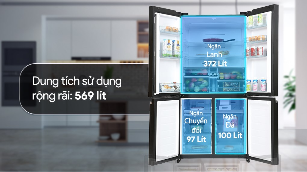 Tủ lạnh Hitachi Inverter 569 lít Multi Door R-WB640PGV1 GMG