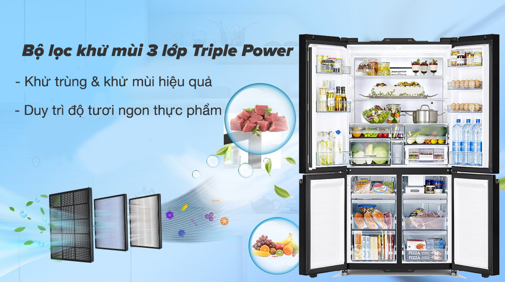Tủ lạnh Hitachi Inverter 569 lít Multi Door R-WB640VGV0X MIR