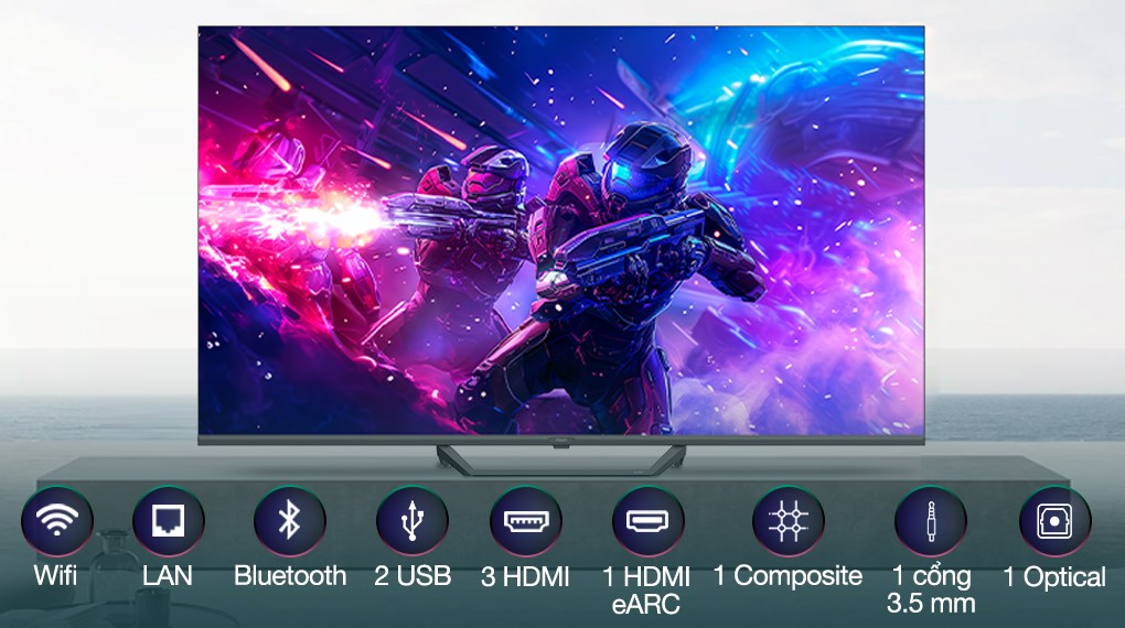 Google Tivi QLED Aqua 4K 43 inch AQT43S80EUX